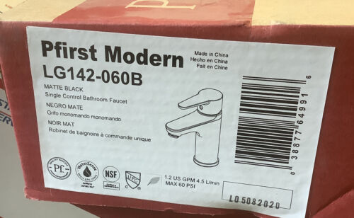 Pfister Modern Single Control Badarmatur in mattschwarz LG142-060B W2 - Bild 2 von 6