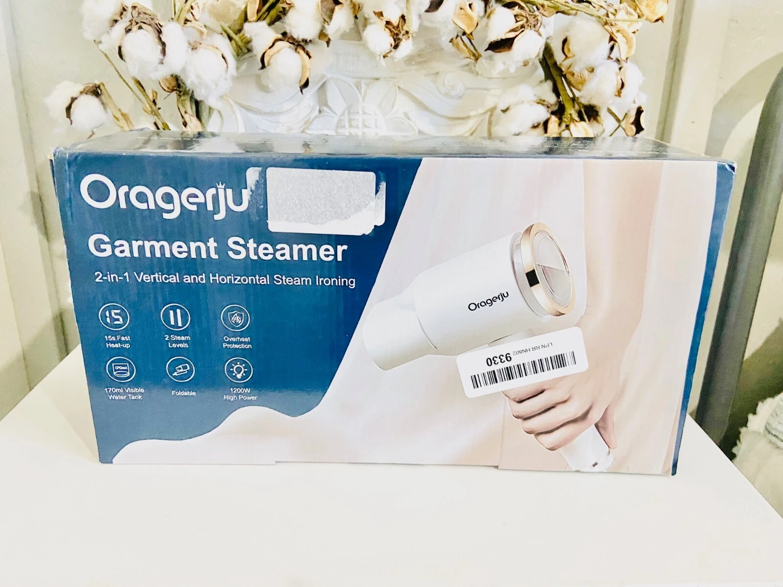 Oragerju Portable Steamer for Clothes, Oragerju 2 in 1 Handheld Steamer and Iron