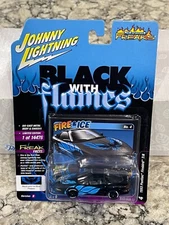 Johnny Lightning 1993 Pontiac Firebird T/A Black with Ice Blue Flames 1/64