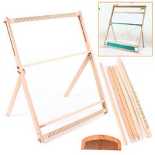 Wooden Handmade Weaving Loom Frame Tapestry Weaving Kit With Comb And Bobbin