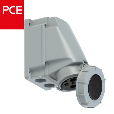 PCE 134-7 CEE-wall mounted socket [63A 4p 7h IP67] POWER TWIST (3P+PE)