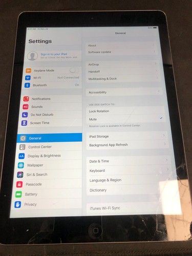 Apple iPad Air - A1474 - 32GB - Space Grey - LCD Cracked (WiFi) - Picture 4 of 13