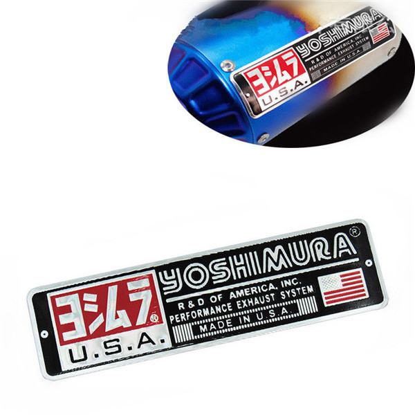 Aluminum 3D Motorcycle Exhaust Pipe Sticker Yoshimura USA Emblem Racing Decal eBay