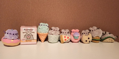 !!! PUSHEEN Surprise Plush Series 1 Snack Time! Mini Gund Überraschungsboxen Set