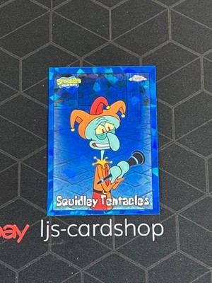 2025 Topps Chrome Sapphire SpongeBob #122 Squidley Tentacles J1