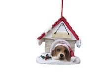 Beagle Doghouse Ornament Hand Painted and Easily Personalized