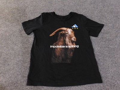 Adidas Shirt Mens Small Impossible Is Nothing Goat Graphic Stars Athletic Tee