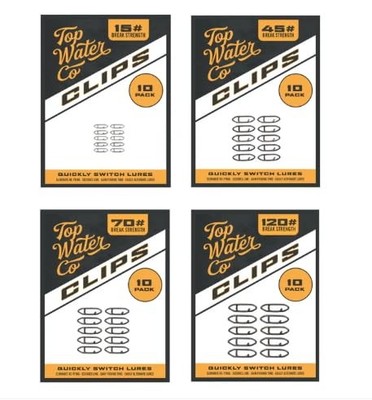 Top Water Speed Clips   Super Sample Pack (25) Stainless Steel 