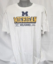 Mens Fanatics Univ of Michigan Wolverines NCAA White Big & Tall Tee Shirt