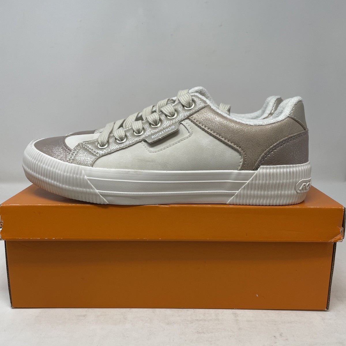 Rocket Dog Cheery Platform Sneaker Shoe Bronze Combo Women's Size