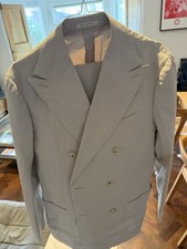 Suit Supply Double Breasted Havana Cotton 42 Suit
