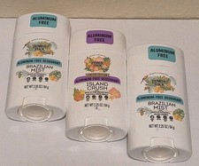 3 PKG Power Stick For Her Brazilian Mist/Island Crush Aluminum Free Deodorant