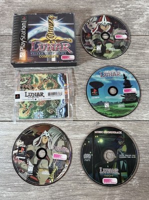 Lunar Silver Star Story Sony Playstation 1 PS1 w/Map + All 4 Discs