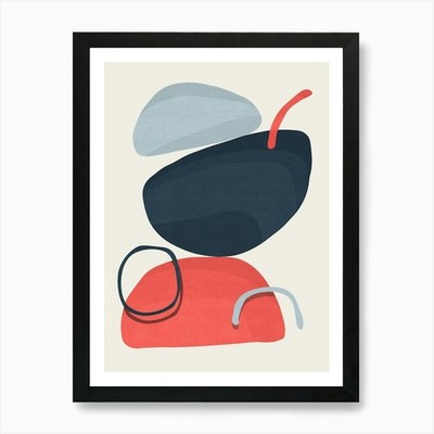 Expressive abstract art E Art Print Framed Wall Art Poster Canvas Print Picture