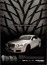 2005 • Pubblicità stampa pneumatici Bentley Continental GT per Toyo • anni 2000 Y2K HIP HOP BA.26