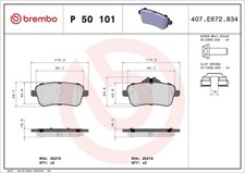 Bremsbelagsatz Hinten Trw-System für Mercedes X166 W166 GLE GLS 11-19