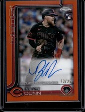 2025 Topps Chrome Blake Dunn Rookie Orange Refractor Auto /25 Reds RA-BD