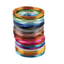 20 Rolls 196 Feet Colored Aluminum Craft Wire, 12 Gauge 2mm Flexible Aluminum...