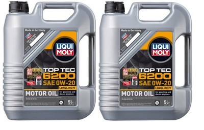 Liqui Moly 0W-20 Top Tec 6200 Synthetic Engine Oil 20238 2 Pack 5L