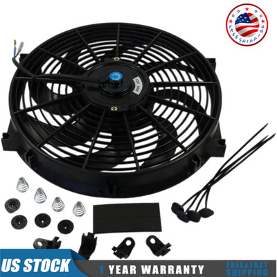 Universal Slim Pull Push Racing Electric Radiator Fan Engine Cooling 14'' inch