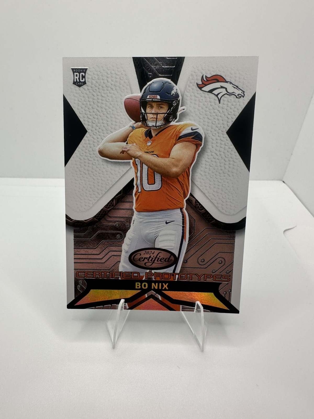 2024 Panini Certified Bo Nix Certified Prototypes #5 RC SP Rookie Case Hit