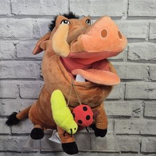 The Lion King Pumbaa With Grubs Insect 13" Soft Toy Plush Disney Store Pumba