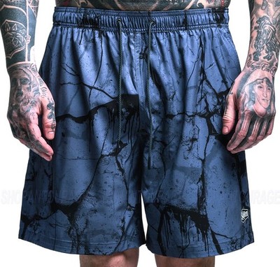 Sullen Art Collective Cracked E-Waist SCM8177 Graphic Board Shorts for Men