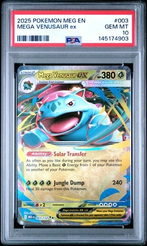 2025 POKEMON MEG EN-MEGA EVOLUTION #003 MEGA VENUSAUR EX PSA 10