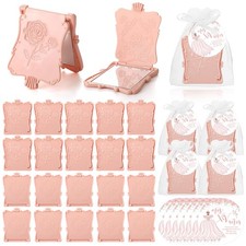 50 Set Quinceanera Party Favors for Guests Include Rose Compact Mirror Quince...