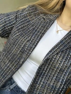 Women Monsoon Jacket Black Tweed 38 - Bild 1 von 4
