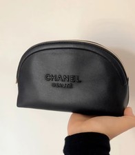 CHANEL Beauty Black Soft Make Up Bag Gift New