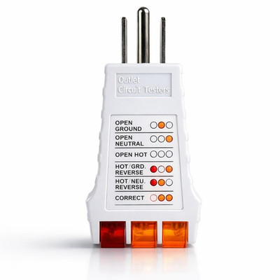 3 Prong Outlet Tester Grounding Receptacle Wiring Test Plug 120V Electrical Tool