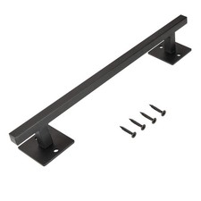 12 Inch Sliding Barn Door Handle Matte Black Iron Steel Pull Rustic Square