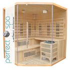 Kombi Infrarotsauna Bali Small perfect-spa Wärmekabine Sauna Hemlockholz Neu