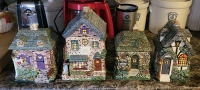 DEFECTIVE 4 Thomas Kincaid Hawthorne Village Sweetheart Cottage Canister G3D