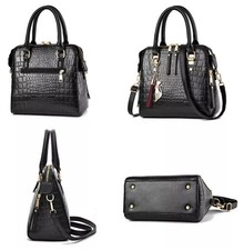 Women's Large Shoulder Handbag Crossbody Tote Bag Faux Leather Work Office Purse
