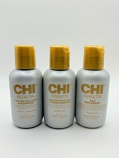 CHI Keratin Shampoo, Conditioner, Silk Infusion, 2oz Trio Set 