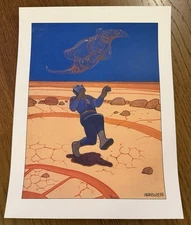 — Moebius (Jean Giraud) —  “Untitled #4” Import Print (31.7x23.7cm: Edizioni Di)