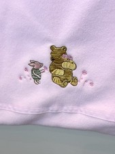 Disney Winnie the Pooh Baby Blanket Pink New Piglet 38x29  