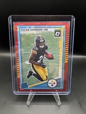 2025 Donruss - Rated Rookie Kaleb Johnson Optic Preview Red Pandora Prizm (RC)