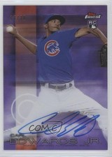 2016 Topps Finest Auto Purple Refractor /30 Carl Edwards Jr #FA-CE Auto e6p