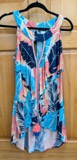 Kim Rogers Size 1X Sleeveless  V Neck Trapeze Knit Fit & Flare Dress Stretch