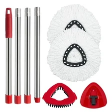 Spin Mop Head Replacement Base Handle Compatible for O-Cedar EasyWring Include