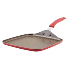 Rachael Ray Cook + Create Aluminum Nonstick Square Stovetop Griddle Pan 11" 