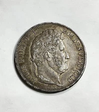 1832-T France Louis Philippe I Five Francs Circulated  - Round Money Coin Shop