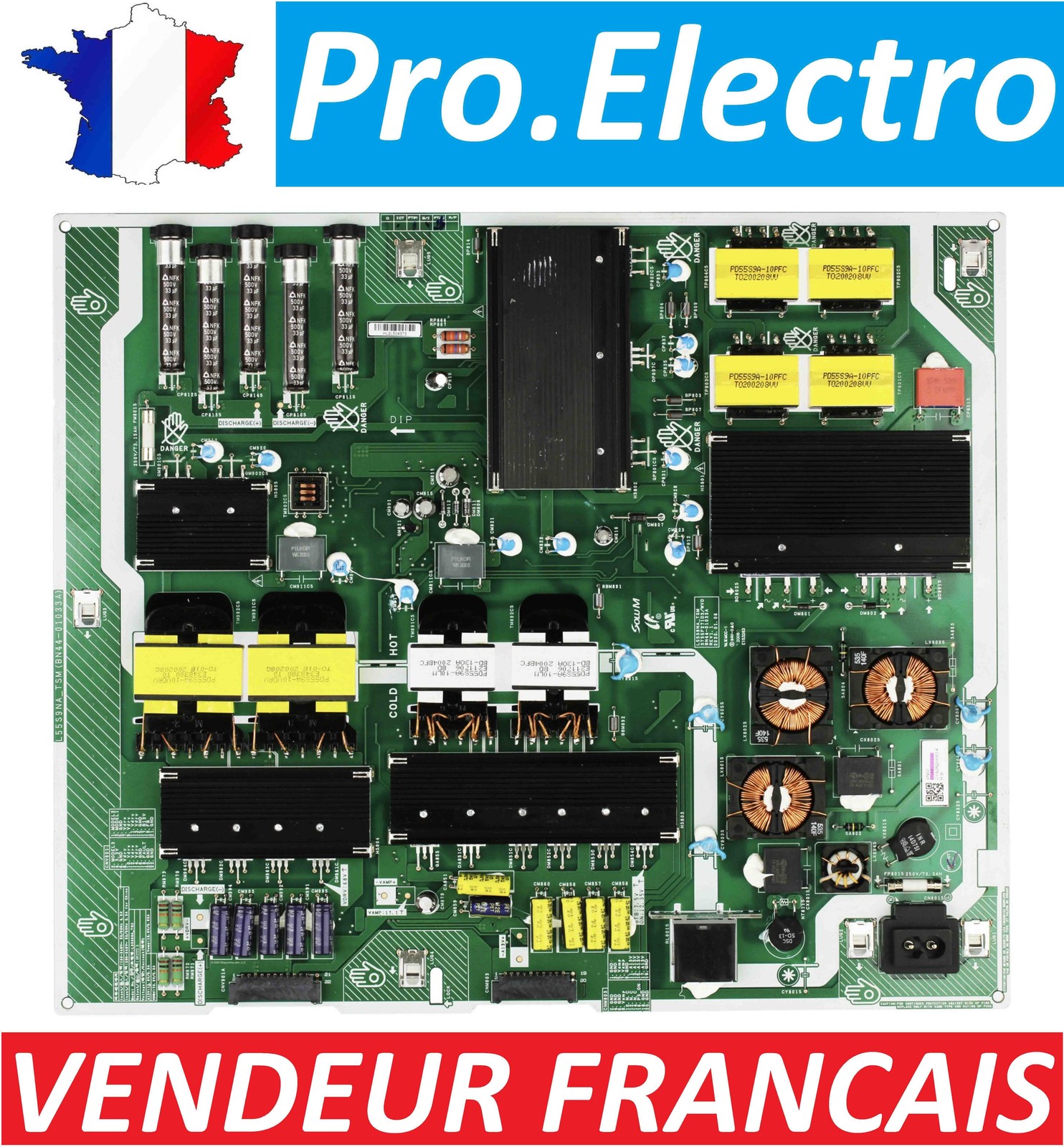 Plus de problème d'allumage avec la carte BN44-01033A pour Samsung QE55Q90TAF