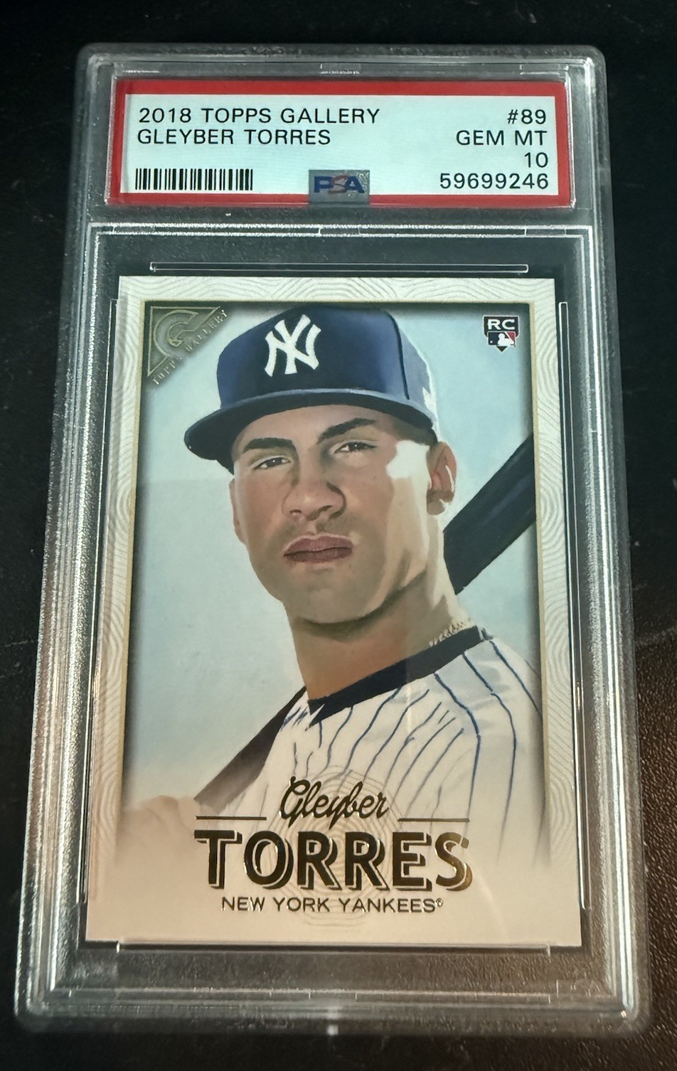 2018 Topps Gallery Yankees GLEYBER TORRES RC ROOKIE Card PSA 10 GEM MINT