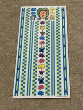 3 New Rare Vintage 2 Grrrls Girls Colored Checkered Box Sticker Sheets