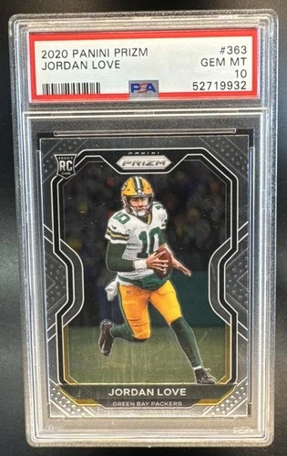 2020 Panini Prizm Jordan Love #363 RC Rookie Packers PSA 10