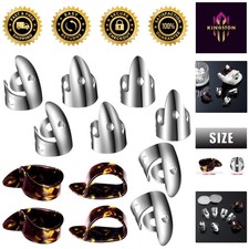 Comfortable Stainless Steel Finger Picks for Guitar, Banjo, and Ukulele Playing
